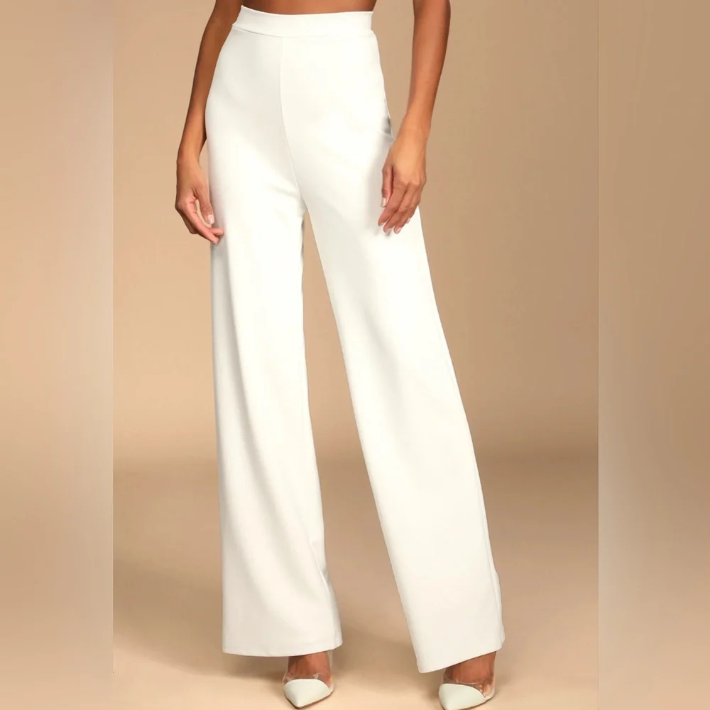 Lulu’s Only Tonight Ivory Cropped Two Piece Chic Set - Picture 3 of 12